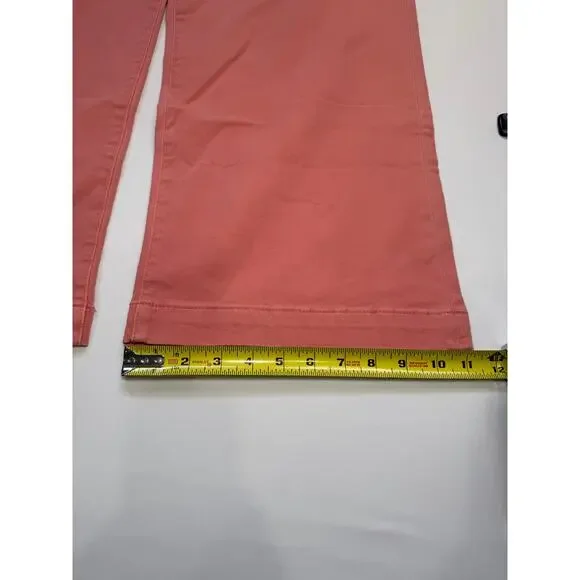 Rollas Sailor Drill High Rise Wide Leg Jeans Peach Pink Size 32 NWT - Picture 11 of 13